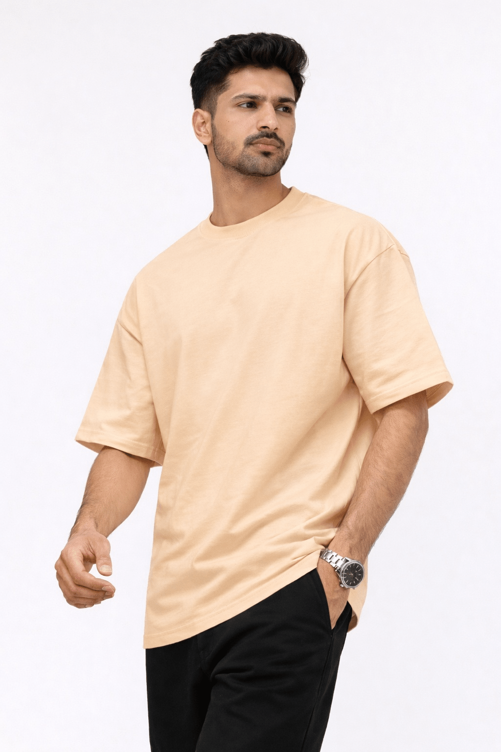 Skin Oversized Crew Neck Tee | Premium Cotton Unisex - Vibe Z9