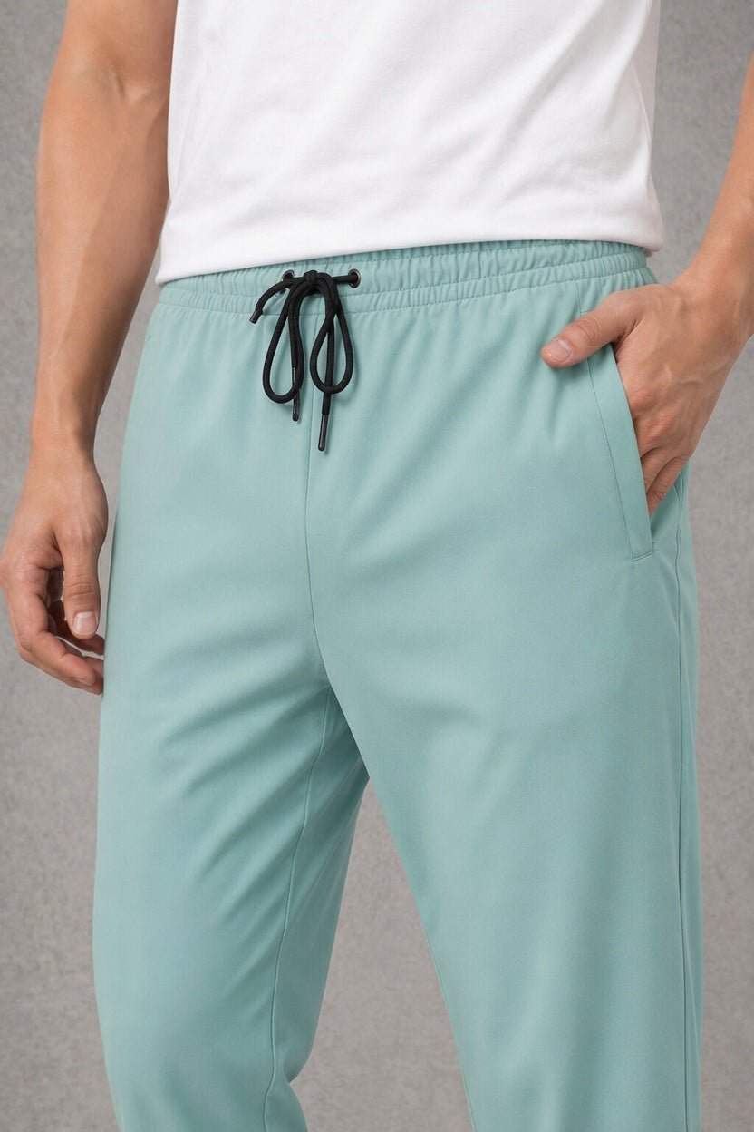 Slim Fit Pique Stretch Trousers Pakistan – Breathable Spandex Jogger Pants - Vibe Z9