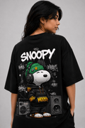 Snoopy Graffiti Oversized Graphic Tee - Vibe Z9