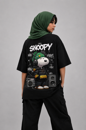 Snoopy Graffiti Oversized Graphic Tee