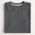 Steel Grey Crew Neck T-Shirt | Premium Cotton Casual Tee - Vibe Z9