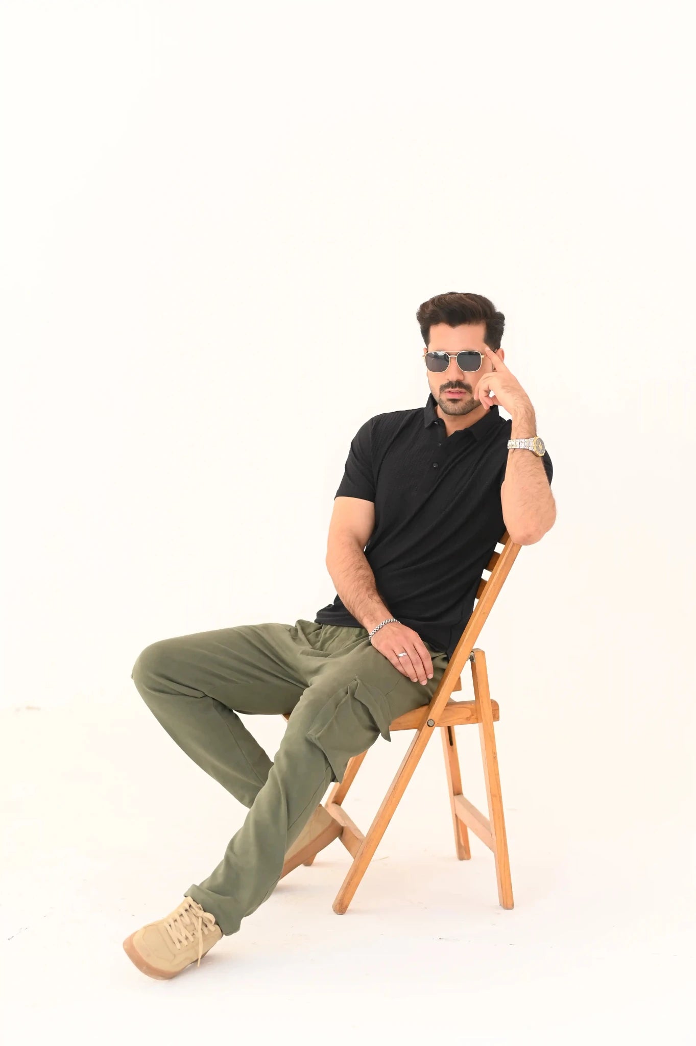 Textured Imported Polo Shirt – 3 Button Smart Casual Fit - Vibe Z9