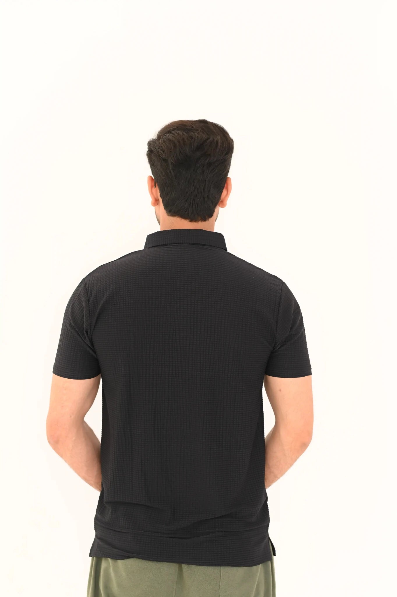 Textured Imported Polo Shirt – 3 Button Smart Casual Fit - Vibe Z9