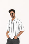 Textured Oversized Half Zip Shirt – Imported - Vibe Z9