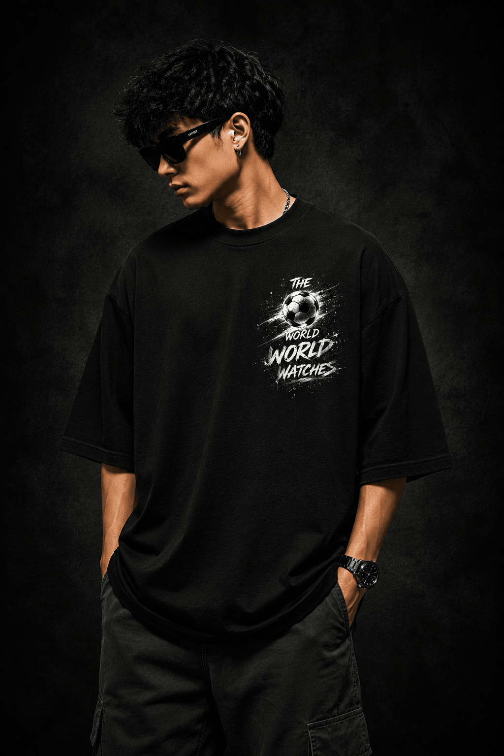 The World Watches — FIFA WC 2026 Oversized Graphic Tee - Vibe Z9