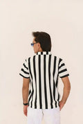 Vertical Striped Polo Shirt – 3 Button Casual Summer Polo - Vibe Z9