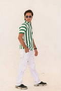 Vertical Striped Polo Shirt – 3 Button Casual Summer Polo - Vibe Z9