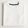 White Crew Neck T-Shirt | Premium Cotton Casual Tee - Vibe Z9